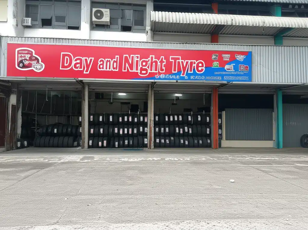 Day and Night Tyre 1 Ban Tayar Hari dan Malam: Keselamatan Jalan Raya 24 Jam
