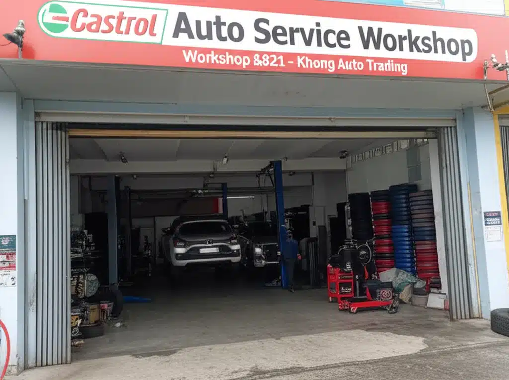 Castrol Auto Service Workshop - Khong Auto Trading 1 Bengkel Khong Auto Trading: Perkhidmatan Pemeliharaan Kereta dengan Minyak Castrol