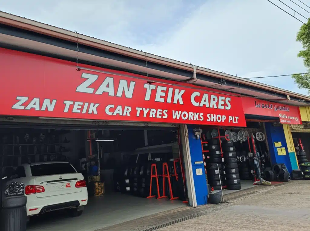 ZAN TEIK CAR TYRES WORKS SHOP PLT 1 Bengkel Tayar Zan Teik: Perkhidmatan Tayar Kereta Terbaik