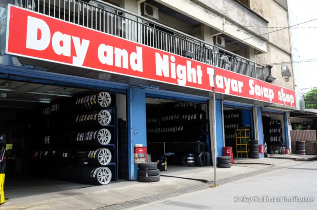 Day and Night tayar shop 1 Day and Night Tayar Shop: Servis Ban 24 Jam