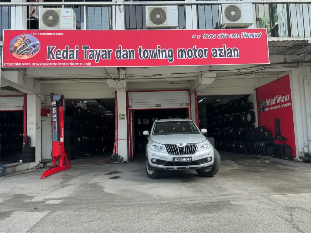 Kedai Tayar dan towing motor azlan 1 Kedai Tayar & Towing Motor Azlan: Perkhidmatan Tayar & Tarikan
